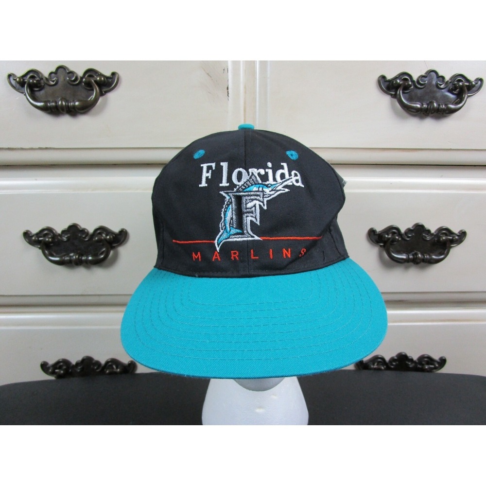 Vintage‎ 1990's Florida Marlins NWT Twins Enterprise Snapback Hat Cap Deadstock